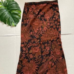 Womens Peruvian connection size large wool cotton blend maxi skirt